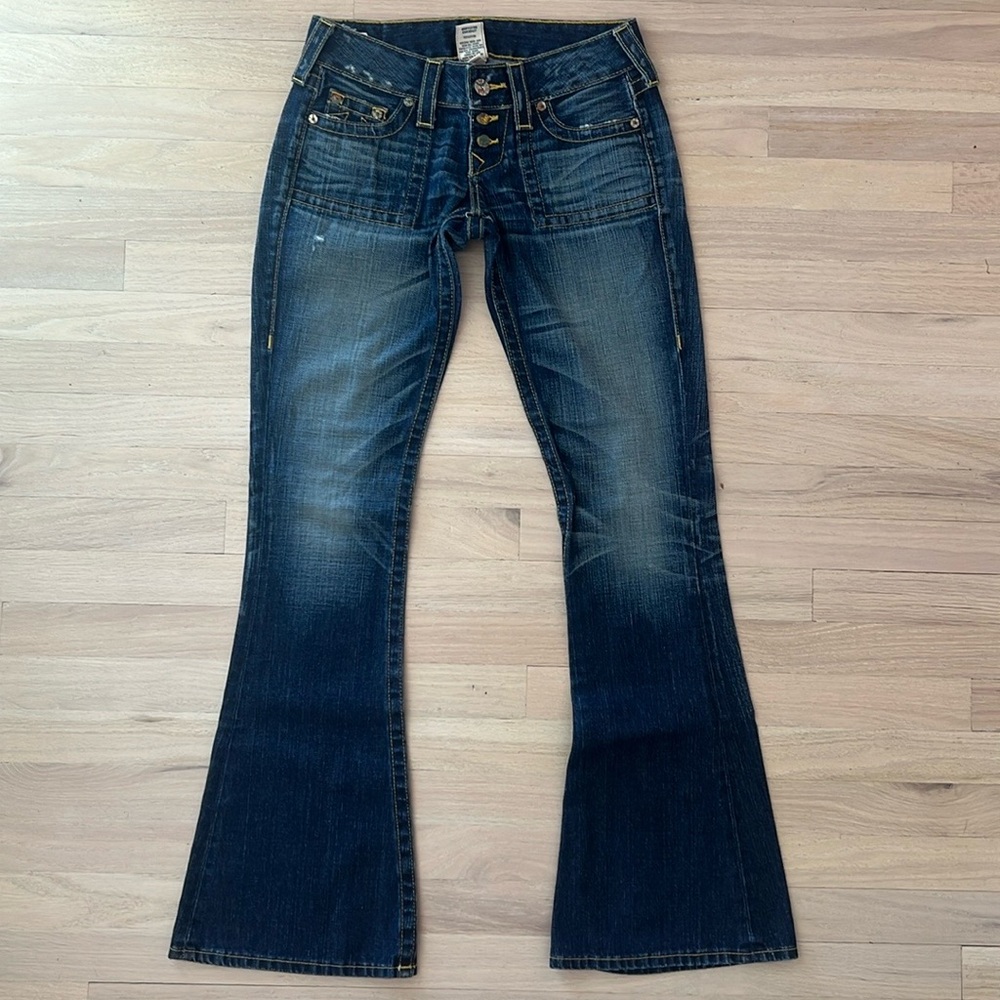 True Religion low rise flare jeans